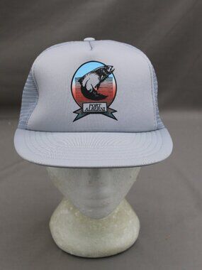 Vintage Screened Trucker Hat - Port Alberni Salmon Graphic - Adult Snapback